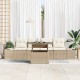 Sonata H Градински Софа Комплект 5 pcs Бежов и кремав 100 x 55 x 73 см
