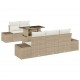 Sonata H Градински Софа Комплект 6 pcs Бежов и кремав 100 x 55 x 73 см