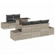 Sonata H Градински Софа Комплект 6 pcs Светло сиво и тъмно сиво