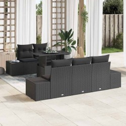 Sonata H Градински Софа Комплект 6 pcs Черно 100 x 55 x 73 см - Canapele și bănci de grădină