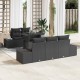 Sonata Set de canapele pentru grădină 6 buc. Negru
