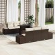 Sonata H Градински Софа Комплект 7 pcs Кафяв и Кремав 100 x 55 x 73 см