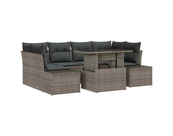 Sonata H Градински Софа Комплект 7 pcs Сив 100 x 55 x 73 см