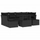 Sonata H Градински Софа Комплект 7 pcs Черно 100 x 55 x 73 см