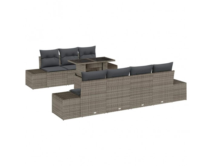 Sonata H Градински Софа Комплект 8 pcs Сив 100 x 55 x 73 см