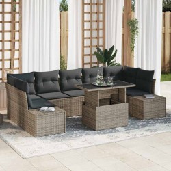 Sonata H Градински Софа Комплект 8 pcs Сив 100 x 55 x 73 см - Canapele și bănci de grădină
