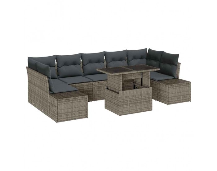 Sonata H Градински Софа Комплект 8 pcs Сив 100 x 55 x 73 см