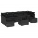 Sonata H Градински Софа Комплект 8 pcs Черно 100 x 55 x 73 см