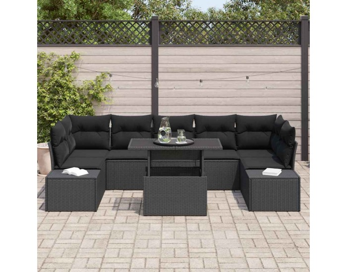Sonata H Градински Софа Комплект 8 pcs Черно 100 x 55 x 73 см