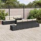 Sonata H Градински Софа Комплект 7 pcs Черен и кремав 100 x 55 x 73 см