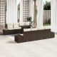 Sonata H Градински Софа Комплект 7 pcs Кафяв и Кремав 100 x 55 x 73 см