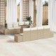 Sonata H Градински Софа Комплект 7 pcs Бежов и кремав 100 x 55 x 73 см
