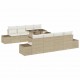 Sonata H Градински Софа Комплект 7 pcs Бежов и кремав 100 x 55 x 73 см