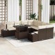 Sonata H Градински Софа Комплект 9 pcs Кафяв и Кремав 100 x 55 x 73 см
