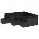 Sonata H Градински Софа Комплект 9 pcs Черно 100 x 55 x 73 см
