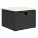 Sonata Set de canapele pentru grădină 4 buc. Negru și Crem poliratan