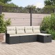 Sonata H Градински Софа Комплект 5 pcs Черно и кремаво 251 x 117 x 85 см