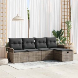 Sonata H Градински Софа Комплект 5 pcs Сив 251 x 117 x 85 см Полиратан - Canapele și bănci de grădină