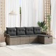 Sonata H Градински Софа Комплект 5 pcs Сив 251 x 117 x 85 см Полиратан