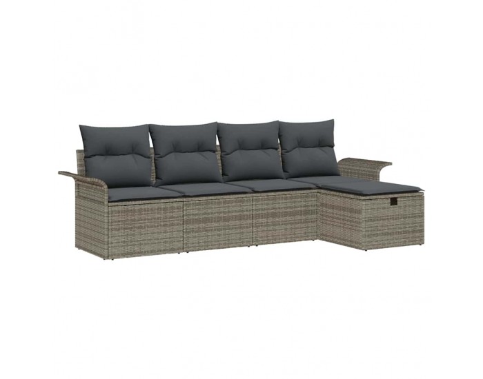Sonata H Градински Софа Комплект 5 pcs Сив 251 x 117 x 85 см Полиратан