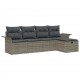 Sonata H Градински Софа Комплект 5 pcs Сив 251 x 117 x 85 см Полиратан