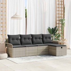 Sonata H Градински Софа Комплект 5 pcs Светлосиво 251 x 117 x 85 см - Canapele și bănci de grădină