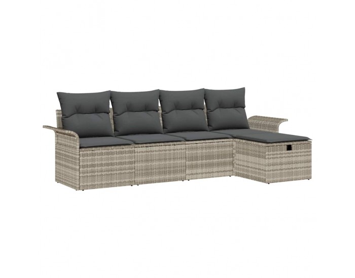 Sonata H Градински Софа Комплект 5 pcs Светлосиво 251 x 117 x 85 см