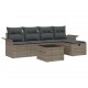 Sonata H Градински Софа Комплект 6 pcs Сив 251 x 117 x 85 см Полиратан