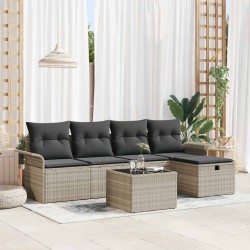 Sonata H Градински Софа Комплект 6 pcs Светлосиво 251 x 117 x 85 см - Canapele și bănci de grădină
