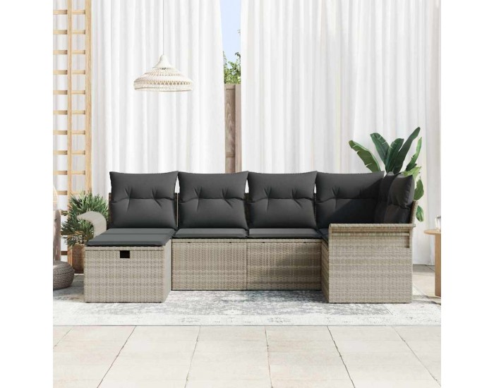 Sonata H Градински Софа Комплект 6 pcs Светлосиво 242.5 x 132.5 x 85 см