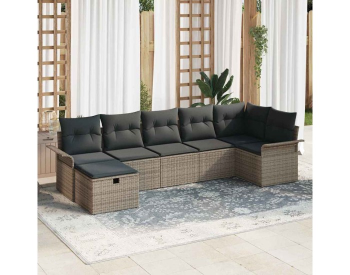 Sonata H Градински Софа Комплект 7 pcs Сив 297.5 x 132.5 x 85 см