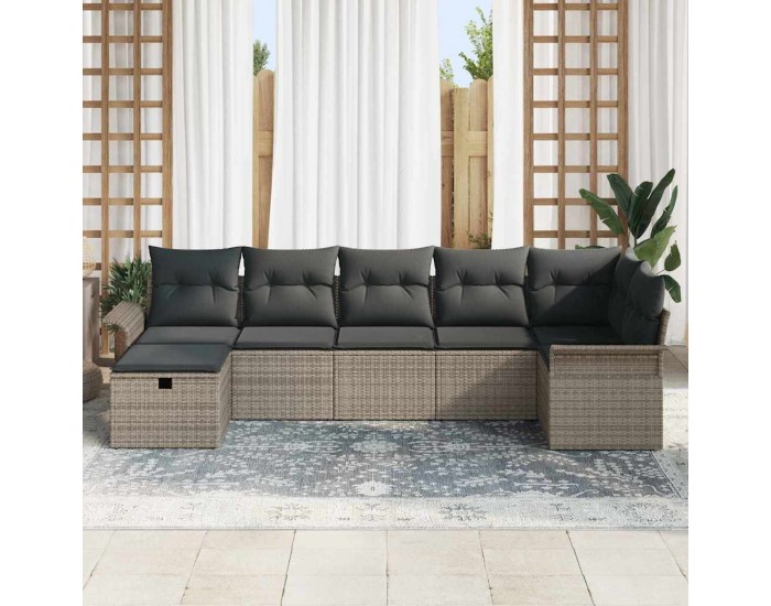 Sonata H Градински Софа Комплект 7 pcs Сив 297.5 x 132.5 x 85 см