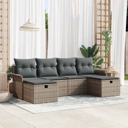 Sonata H Градински Софа Комплект 6 pcs Сив 251 x 117 x 85 см Полиратан - Canapele și bănci de grădină