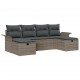 Sonata H Градински Софа Комплект 6 pcs Сив 251 x 117 x 85 см Полиратан