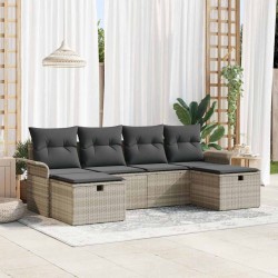 Sonata H Градински Софа Комплект 6 pcs Светлосиво 251 x 117 x 85 см - Canapele și bănci de grădină
