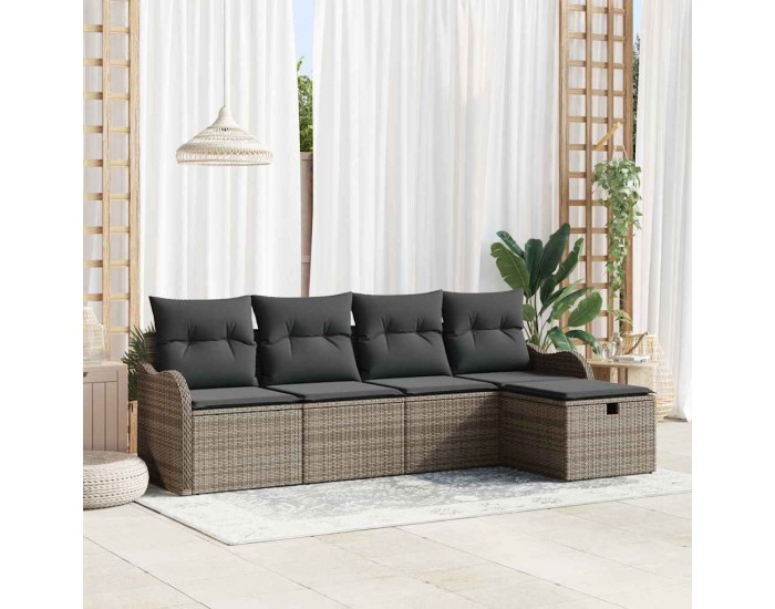 Sonata H Градински Софа Комплект 5 pcs Сив 231 х 117 х 85 см Полиратан