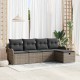 Sonata H Градински Софа Комплект 5 pcs Сив 231 х 117 х 85 см Полиратан
