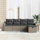 Sonata H Градински Софа Комплект 5 pcs Сив 231 х 117 х 85 см Полиратан