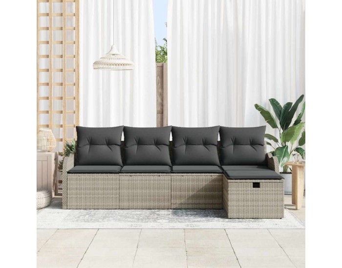 Sonata H Градински Софа Комплект 5 pcs Светлосиво 231 х 117 х 85 см