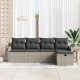 Sonata H Градински Софа Комплект 5 pcs Светлосиво 231 х 117 х 85 см