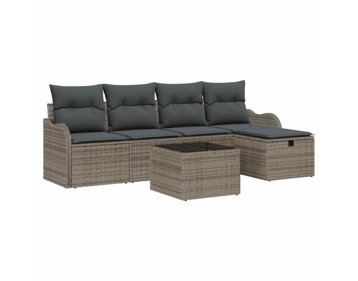 Sonata H Градински Софа Комплект 6 pcs Сив 231 х 117 х 85 см Полиратан