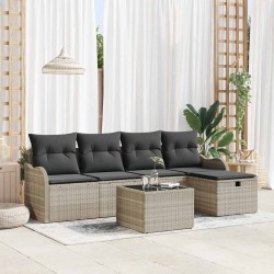 Sonata H Градински Софа Комплект 6 pcs Светлосиво 231 х 117 х 85 см - Canapele și bănci de grădină