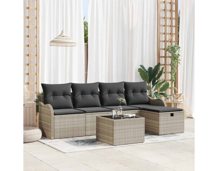 Sonata H Градински Софа Комплект 6 pcs Светлосиво 231 х 117 х 85 см