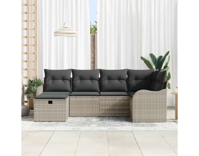 Sonata H Градински Софа Комплект 6 pcs Светлосиво 232.5 x 122.5 x 85 см