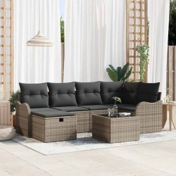 Sonata H Градински Софа Комплект 7 pcs Сив 232.5 x 122.5 x 85 см - Canapele și bănci de grădină