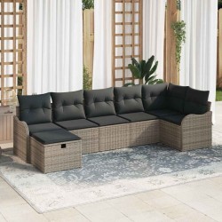 Sonata H Градински Софа Комплект 7 pcs Сив 287.5 х 122.5 х 85 см - Canapele și bănci de grădină