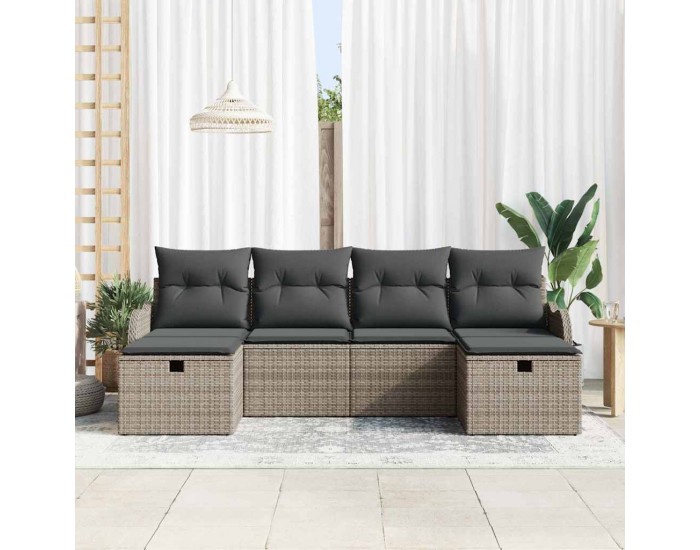 Sonata H Градински Софа Комплект 6 pcs Сив 231 х 117 х 85 см Полиратан