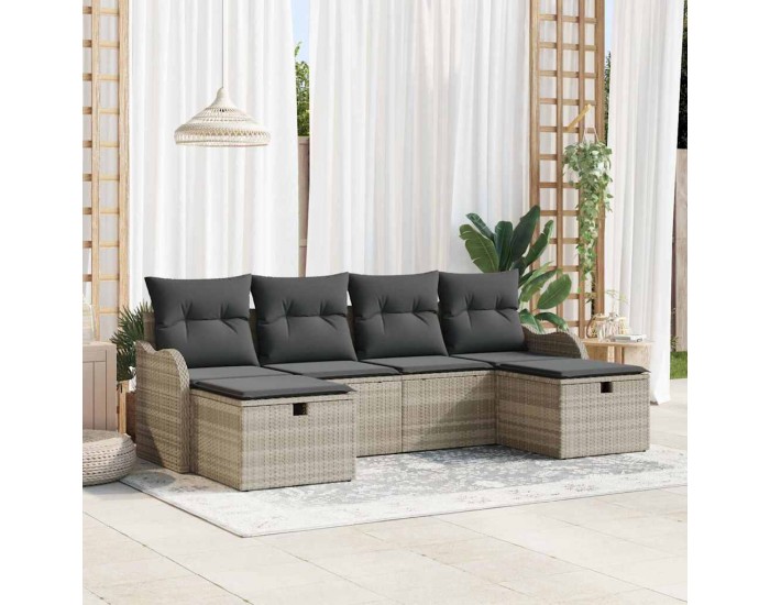 Sonata H Градински Софа Комплект 6 pcs Светлосиво 231 х 117 х 85 см