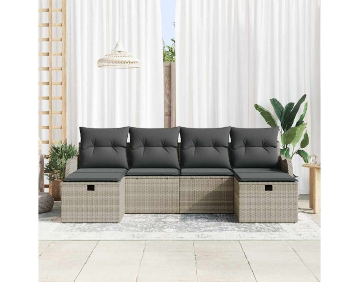 Sonata H Градински Софа Комплект 6 pcs Светлосиво 231 х 117 х 85 см
