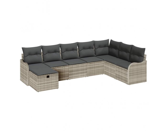 Sonata H Градински Софа Комплект 8 pcs Светлосиво 287.5 x 177.5 x 85 см